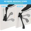 6 Inch Black Kick Down Door Stoppers for Bottom of