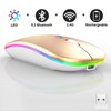 Guiheng 2 Pack Wireless Bluetooth Mouse,LED Dual Mode Rechargeable Silent