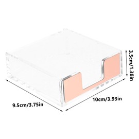 Ciieeo Rose Gold Transparent Acrylic Memo Note Dispenser Capacity Notepad Holder Organizer for Office and Home Desk Compact Storage Case for and Sundries