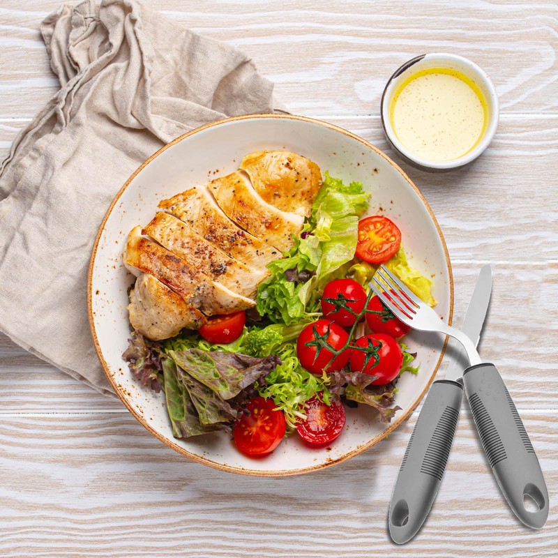 Adaptive Utensils Set, Parkinsons Utensils, Weighted Silverware for Hand Tremors,