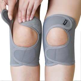 [BS Fine Wearable Bedrock Bath] One-touch Knee Supporter, Keeps Knees, Cold Protection, Thin and Light, No Stuffy, Firmy, Firmly Fixed, Spring Power, Unisex, Made in Japan BS0952 Gray L (One Foot)