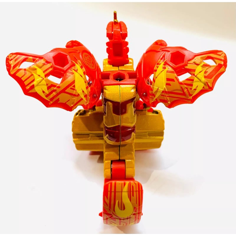 Bakugan PLATINUM - pyrus DRAGONOID - true METAL w/ Cards