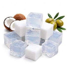 Combo de material de glicerina vegetal para hacer jabón 1 Kg transparente y 1 Kg Opaca de alta calidad (Transparente y blanca)