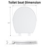 Toilet Seat,17 Inch Round Toilet Seat with Quiet-Close, Full-Flat Quick-Release