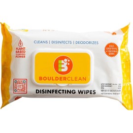 Boulder Clean Disinfecting Wipes, Sugared Lemon Scent, 72 Count (Pack of 12)