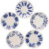 Yamakasyoten MM7000-57 Moomin Blue Flora Plate, 5.3 inches (13.5 cm),