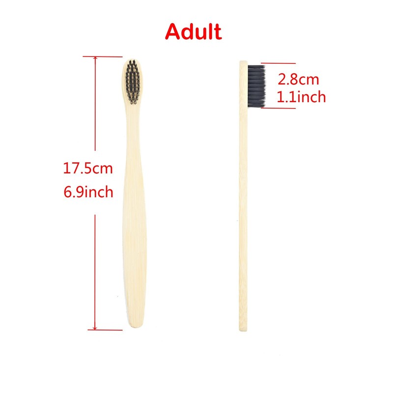 SEVENHEAD 2 PCS Bamboo Toothbrushes With Soft Bristles for Adults