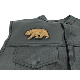 California Bear Patch - 3.5x1.8 inch. Embroidered Iron on Patch (P5551)