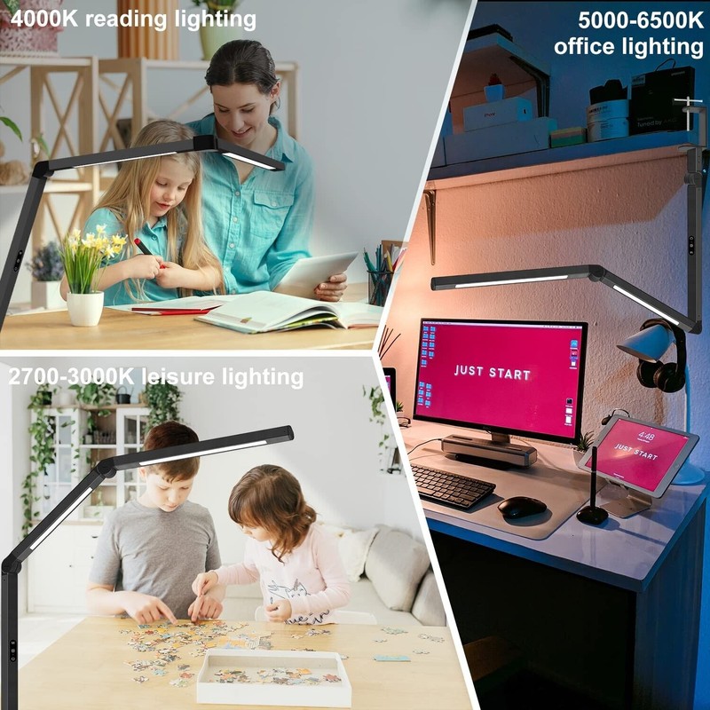 Micomlan LED Desk Lamp with Clamp, Architect Desk Lamp with