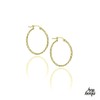 HUG A HOOP - 925 Sterling Silver Gold Overlay Diamond-Cut
