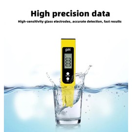Digital pH Meter - High Accuracy 0.01 - PH Water Tester - New 2023 Model with 3x Calibration fliud