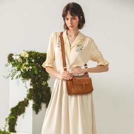 KTMOUW Bolso Crossbody para Mujer, Bolso Crossbody de Cuero Pu de Moda, Bolso Cruzado de Hombro para Mujer con Correa Ajustable,Marrón