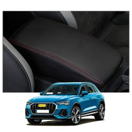 CDEFG Compatible with Q3 F3 2019-2022 2023 2024 Centre Armrest Armrest Cover Scratch Protection Centre Console Faux Leather Armrest Box Cover Car Interior Accessories