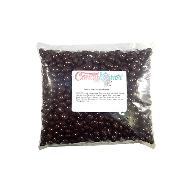 Sconza Milk Chocolate Covered Raisins 1 Pound (16 OZ) By