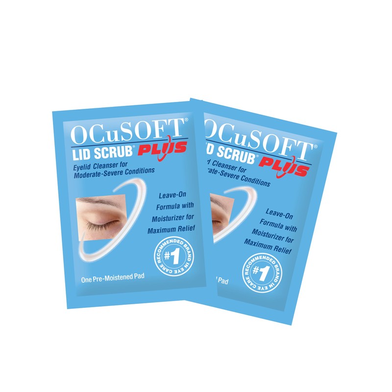 OCuSOFT Lid Scrub PLUS 35 - Pre-Moistened Leave-On Eyelid Wipes