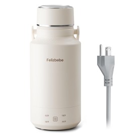 1000mL Portable Electric Kettle, 304 Stainless Steel Water Boiler with 4 Temp Settings, Keep Warm & Boil-Dry Protection, Electric Tea Kettle for Travel, Hotel, Camping (120V Outlets)