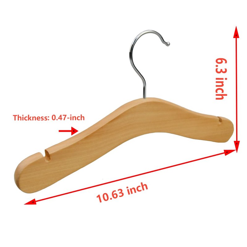 28 Pack Kids Baby Wooden Hangers, Safe and Pollution-Free Natural