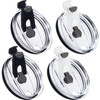 4 Pack Replacement Lids for 20 oz Tumbler, White, Black