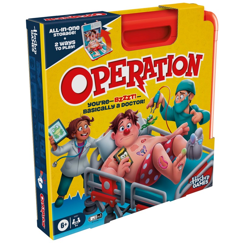 Operation Electronic Board Game with All-in-One Carrying Case - English