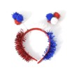 FFLaiwah 4th of July Headband for Women Red White Blue
