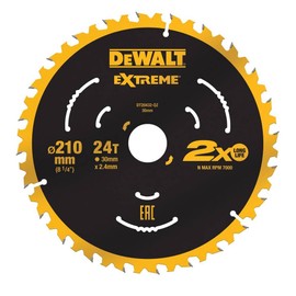 DEWALT DT20432-QZ Circular Saw Blade 210 x 30 x 2.4 mm Number of Teeth: 24 Pack of 1