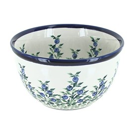 Blue Rose Polish Pottery Porcelain Vine Small Mixing Bowl