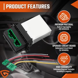 GEARLEADER GEARLEADER Heater Resistor Blower Motor Resistor with Wiring Plug for Fit for Citroen C5 / C3 / C2, for Peugeot 207/406 / 607/1007, for Renault Scenic I/II