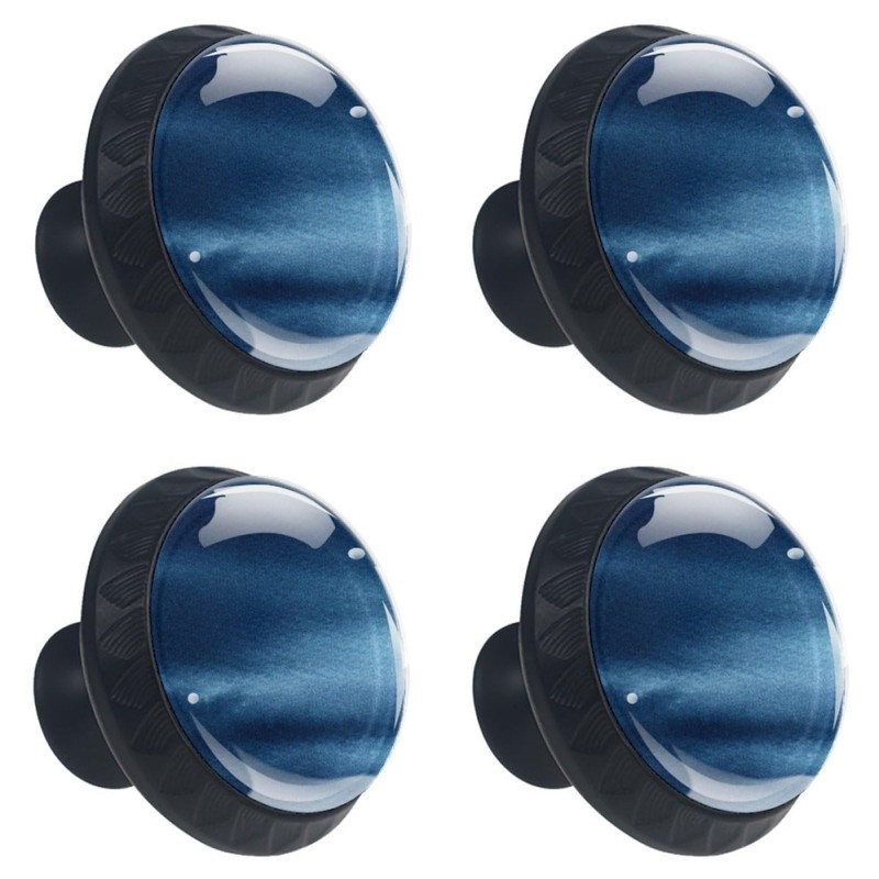 Navy Blue 4Pack of Kitchen Cabinet Knobs Pulls Round Dresser