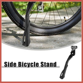 ACROPIX Fit 20-22 Inch Bicycles Adjustable Bicycle Stand with Central 2 Holes Non-Slip Side Stand Kickstand Bicycle for Mountain Bike E-Bike Trekking Car Parts