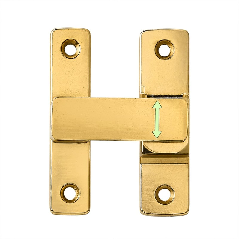 INIRET Gold 90/180 Degree Flip Latch - Heavy-Duty Lock Bolt
