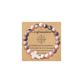 choice of all Cross Beaded Bracelets Christian Gifts for Women Faith Cross Bracelet Inspirational Religious Gifts Birthday Gifts Christmas Gifts Stocking Stuffers for Women Trendy Stuff, Adjustable,
