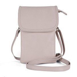 Befen Genuine Leather Phone Bag - Small Cross Body Bag for Women with Long Strap and Key Ring - Fit 8 Plus or Phones Less 6.5 Inch