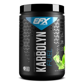 EFX Sports Karbolyn Fuel | Fast-Absorbing Carbohydrate Powder | Carb Load, Sustained Energy, Quick Recovery | Stimulant Free | 18 Servings (Green Apple)