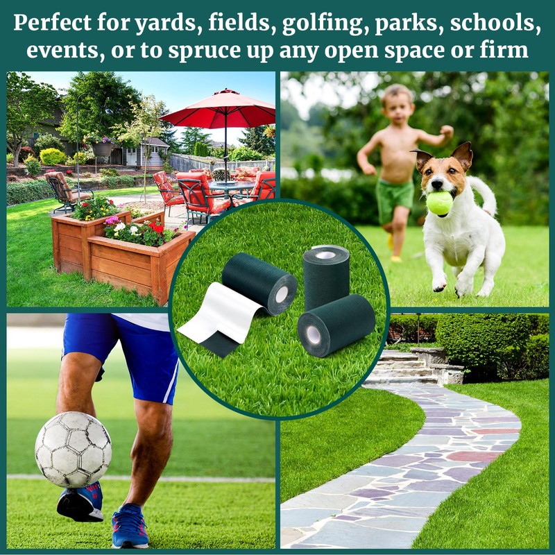 Gersoniel 3 Rolls 6 in x 33 ft Artificial Turf