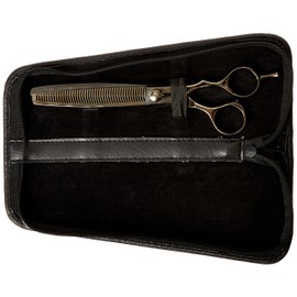 Tamsco Thinning Shear Single Blade Gun Metal Finish 44 Teeth Blade Single Blade Cuts 33-Percent of Hair Japanese Stainless Steel 44 Teeth Blade Gun Metal Finish Adjustable Tension Screw