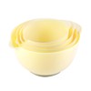 BoxedHome Yellow Mixing Bowl Set Plastic Salad Bowl Non-Slip Stackable