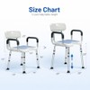 4-in-1 Shower Chair for Inside Shower with Arms and Back,