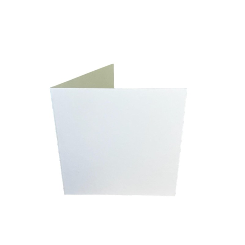 DJP 5x5 Square Creased Blank White Smooth Cards & Envelopes