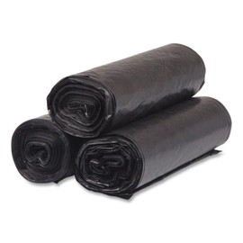 Inteplast HDPE Can Liners, 16 Microns, 33" x 40", Black, Pack of 250 Liners