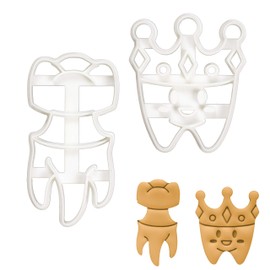 Set of 2 Dental Crown Cookie Cutters (Designs: Cute and Realistic), 2 Pieces - Bakerlogy