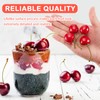 Skylety 30 Pieces Fake Cherries Artificial Fruit Decorations Red Simulation
