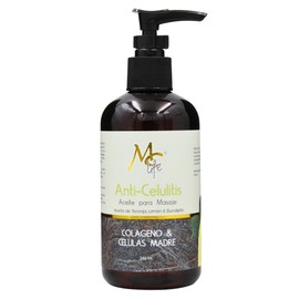 MC NAILS MARIA CIBELES, Mc Life Aceite de Masaje Anti-Celulitis con Colágeno y Células Madre, Toronja, Limón y Eucalipto, 240 ml