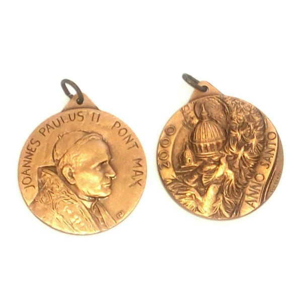 Pope John Paul II Jubilee 2000 Vatican Souvenir Medallion w/Free