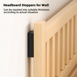 Furniture Wall Protectors, IPEROT 23Pcs EVA Foam Headboard Stoppers for Wall, Bed Stoppers for Headboard, 10Pcs (20mm Thick)+13Pcs (3mm Thick) Couch Wall Protector, Black Headboard Bumper