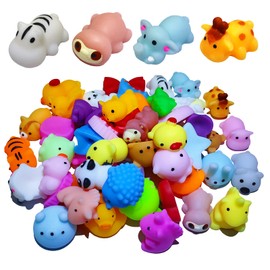 Pack of 50 Mochi Squishy, Sensory Squishy Toy, Children's Birthday Gift, Party Favours, Classroom Rewards, Goody Bag Stuffers