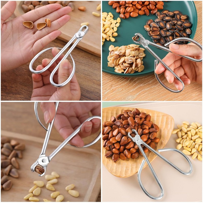 SquEqu 2 Pack Pistachio Nut Opener Pine Nut Opener Nut