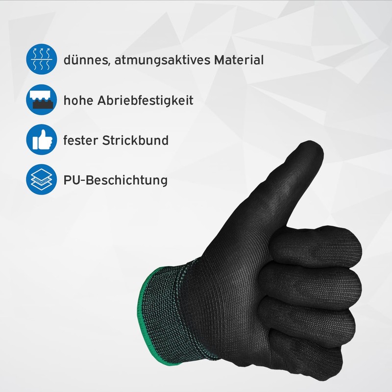 kör4u® 10 Pairs Of Breathable Work Gloves, Universal Protective Gloves