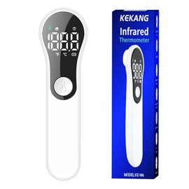 Forehead Thermometer for Adults & Kids – No Touch Infrared Digital Thermometer with Fast 1-Second Reading, Fever Alert & LCD Backlight – Ideal for Home & Travel Use