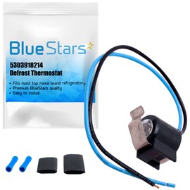 BlueStars Ultra Durable 5303918214 Refrigerator Defrost Thermostat Kit - Compatible with Frigidaire Kenmore Electrolux Refrigerators - Replaces 75303918214 892545 AP2150145 PS469522
