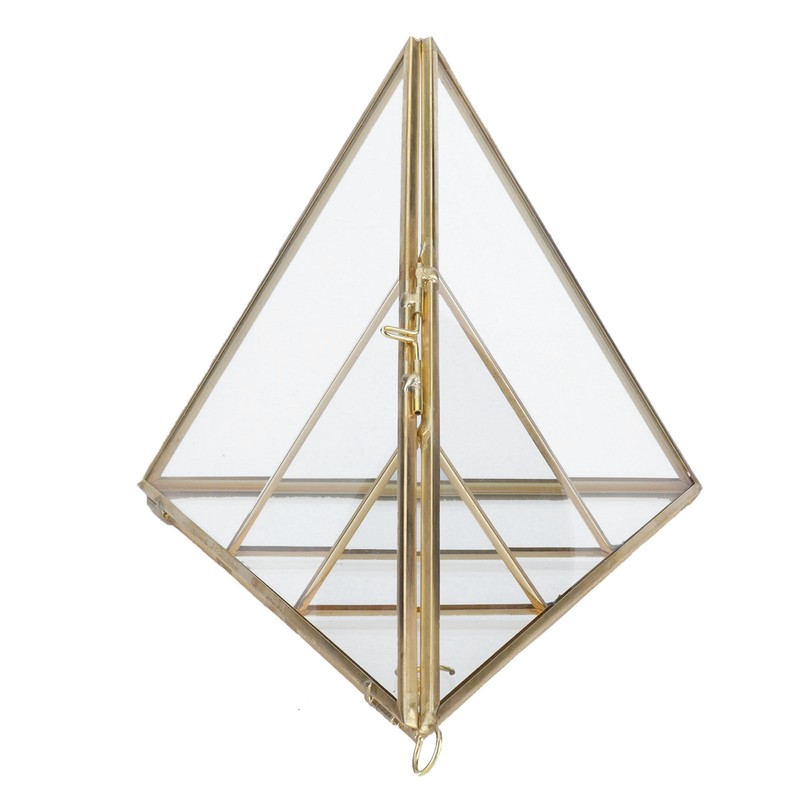 Jewelry Storage Rack Pyramid Shape 3 Layers Decorative Display Stand